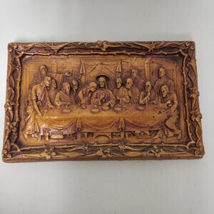 1946 Multi Prod Inc. Last Supper 3D Composite wall plaque.